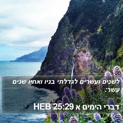 דברי הימים א 25:29 HEB Bible Verse Image