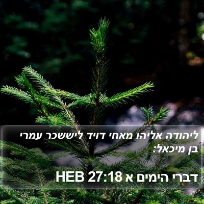 דברי הימים א 27:18 HEB Bible Verse Image