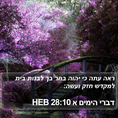 דברי הימים א 28:10 HEB Bible Verse Image