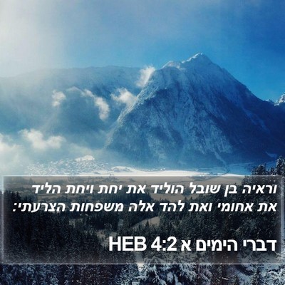 דברי הימים א 4:2 HEB Bible Verse Image
