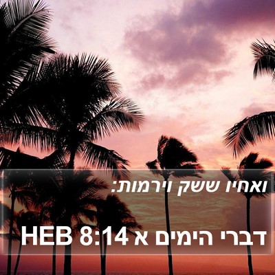 דברי הימים א 8:14 HEB Bible Verse Image