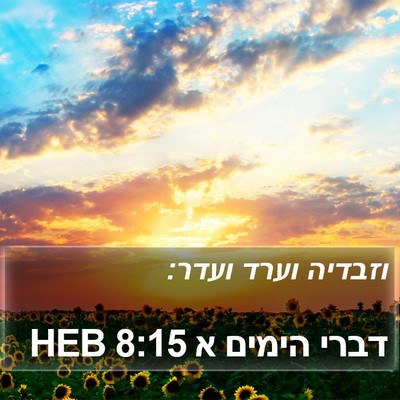 דברי הימים א 8:15 HEB Bible Verse Image
