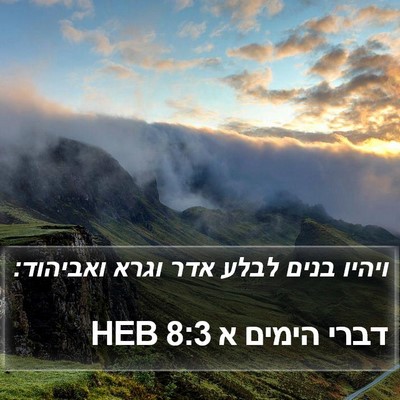 דברי הימים א 8:3 HEB Bible Verse Image