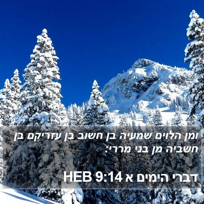דברי הימים א 9:14 HEB Bible Verse Image