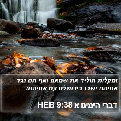 דברי הימים א 9:38 HEB Bible Verse Image