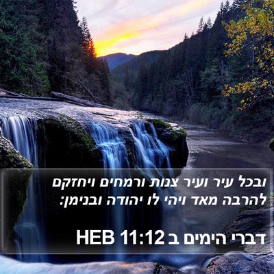 דברי הימים ב 11:12 HEB Bible Verse Image