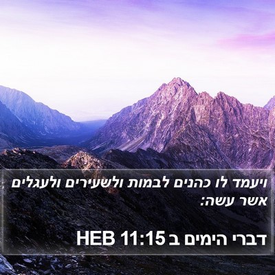 דברי הימים ב 11:15 HEB Bible Verse Image