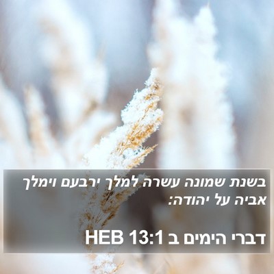 דברי הימים ב 13:1 HEB Bible Verse Image