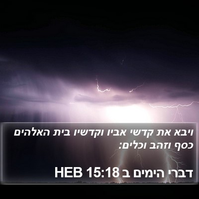 דברי הימים ב 15:18 HEB Bible Verse Image