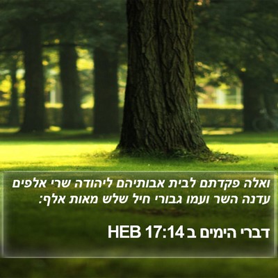 דברי הימים ב 17:14 HEB Bible Verse Image