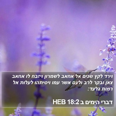 דברי הימים ב 18:2 HEB Bible Verse Image