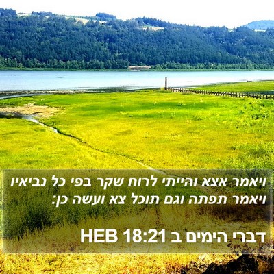 דברי הימים ב 18:21 HEB Bible Verse Image