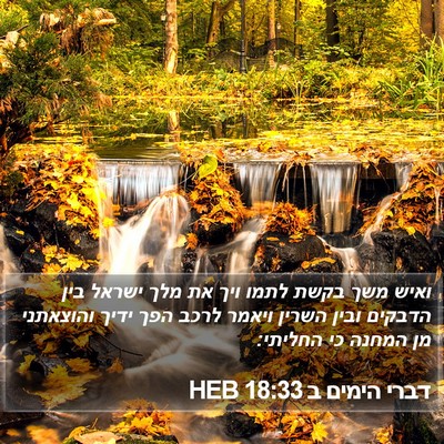 דברי הימים ב 18:33 HEB Bible Verse Image