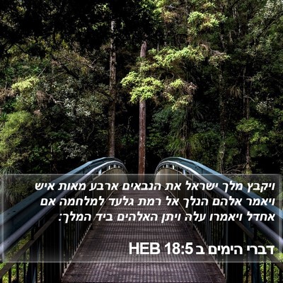 דברי הימים ב 18:5 HEB Bible Verse Image