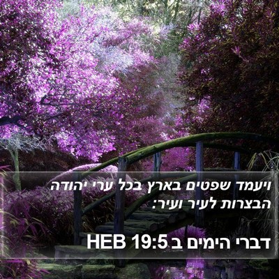 דברי הימים ב 19:5 HEB Bible Verse Image