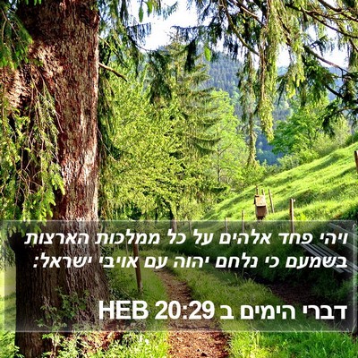 דברי הימים ב 20:29 HEB Bible Verse Image