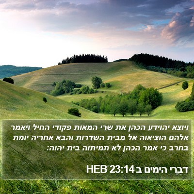 דברי הימים ב 23:14 HEB Bible Verse Image