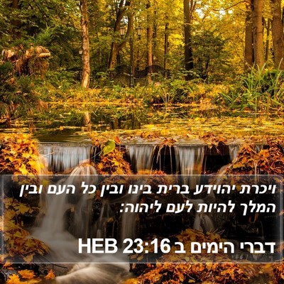 דברי הימים ב 23:16 HEB Bible Verse Image