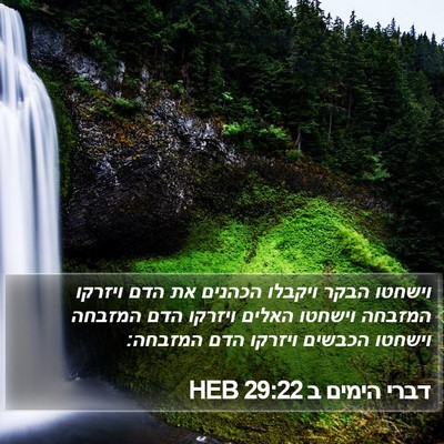 דברי הימים ב 29:22 HEB Bible Verse Image