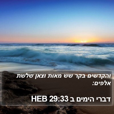 דברי הימים ב 29:33 HEB Bible Verse Image