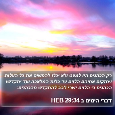 דברי הימים ב 29:34 HEB Bible Verse Image