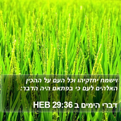 דברי הימים ב 29:36 HEB Bible Verse Image