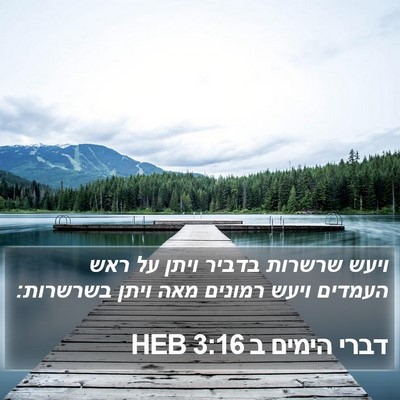 דברי הימים ב 3:16 HEB Bible Verse Image