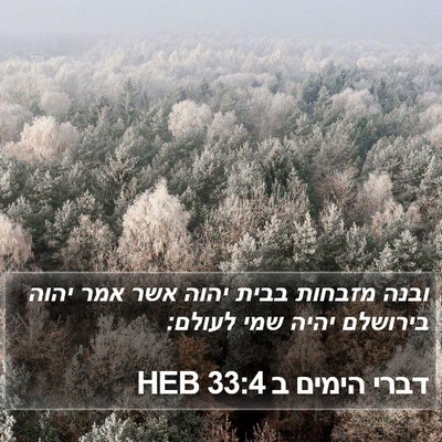 דברי הימים ב 33:4 HEB Bible Verse Image