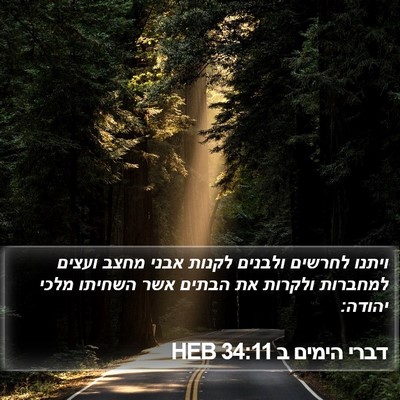 דברי הימים ב 34:11 HEB Bible Verse Image