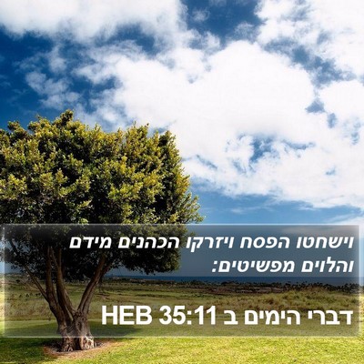 דברי הימים ב 35:11 HEB Bible Verse Image