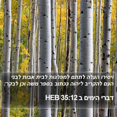 דברי הימים ב 35:12 HEB Bible Verse Image