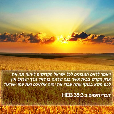 דברי הימים ב 35:3 HEB Bible Verse Image