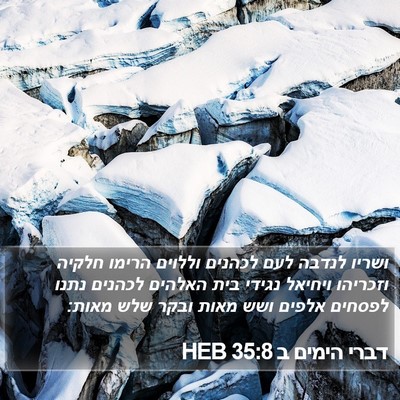 דברי הימים ב 35:8 HEB Bible Verse Image