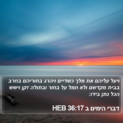 דברי הימים ב 36:17 HEB Bible Verse Image