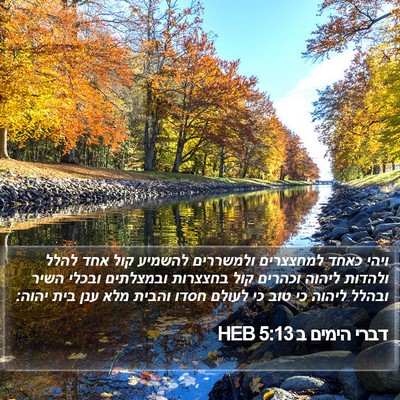 דברי הימים ב 5:13 HEB Bible Verse Image