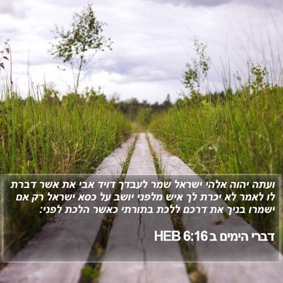 דברי הימים ב 6:16 HEB Bible Verse Image