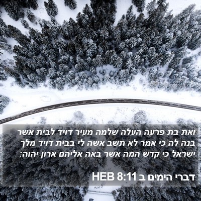 דברי הימים ב 8:11 HEB Bible Verse Image