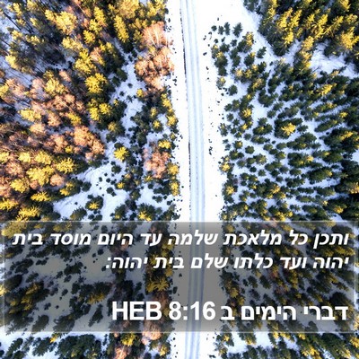 דברי הימים ב 8:16 HEB Bible Verse Image