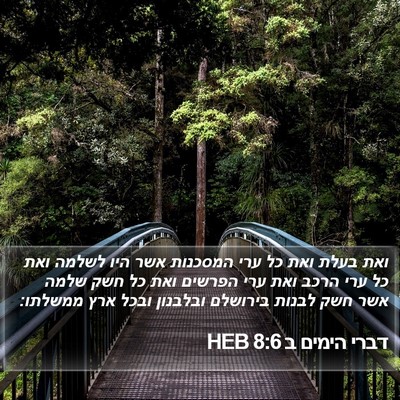 דברי הימים ב 8:6 HEB Bible Verse Image