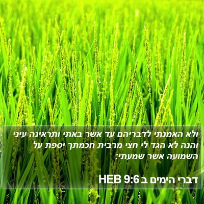 דברי הימים ב 9:6 HEB Bible Verse Image