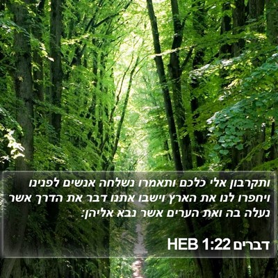 דברים 1:22 HEB Bible Verse Image