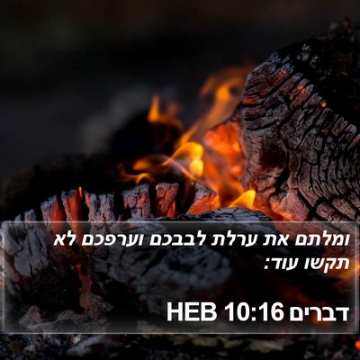 דברים 10:16 HEB Bible Verse Image