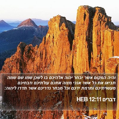 דברים 12:11 HEB Bible Verse Image