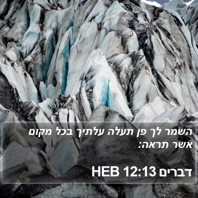 דברים 12:13 HEB Bible Verse Image