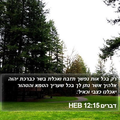דברים 12:15 HEB Bible Verse Image
