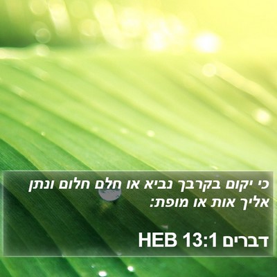 דברים 13:1 HEB Bible Verse Image