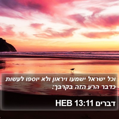 דברים 13:11 HEB Bible Verse Image