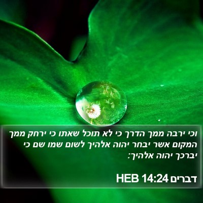 דברים 14:24 HEB Bible Verse Image