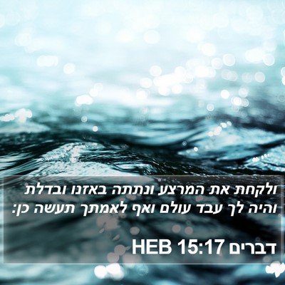 דברים 15:17 HEB Bible Verse Image