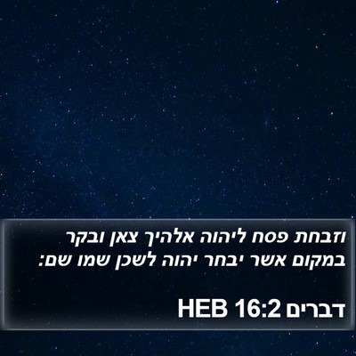 דברים 16:2 HEB Bible Verse Image
